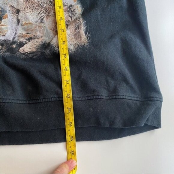 Vintage Black and Blue Wolf Graphic Hoodie - Picture 13 of 15